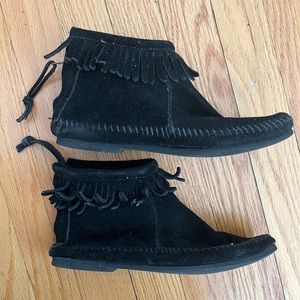 Minnetonka suede booties